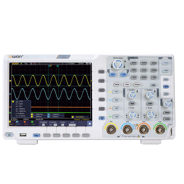 OWON XDS3204-E 4CH 8 / 14bit Touchscreen Digital Oscilloscope