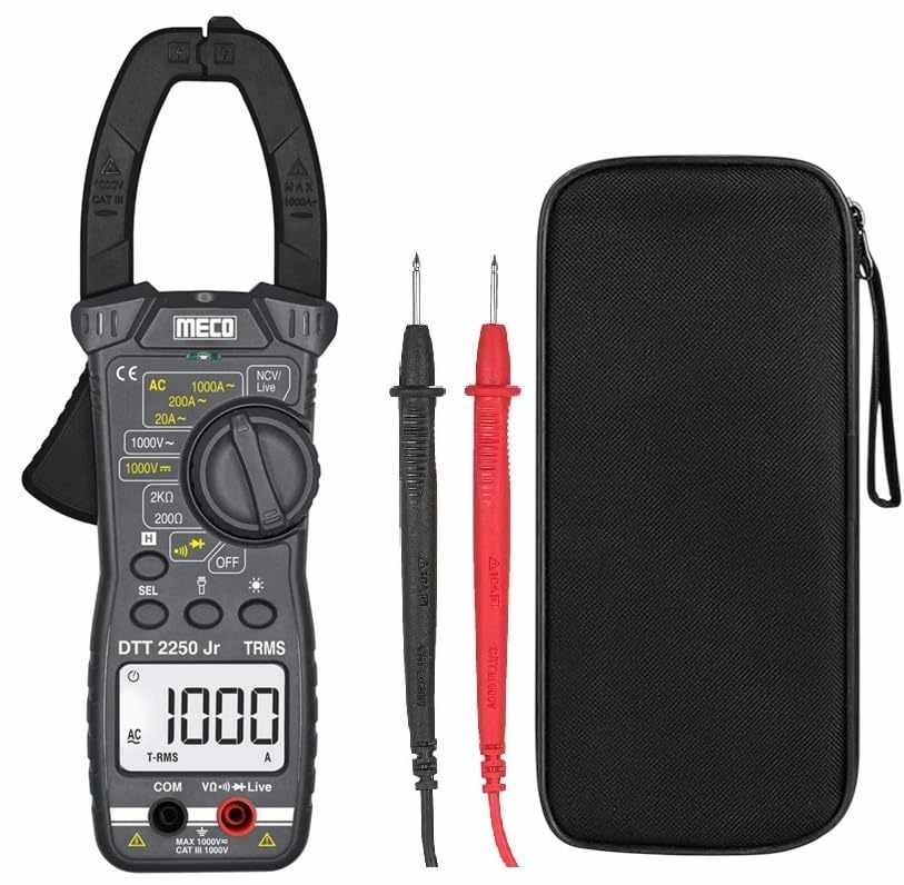 Meco 2250 Jr 1000A AC Manual Ranging Digital Clampmeter