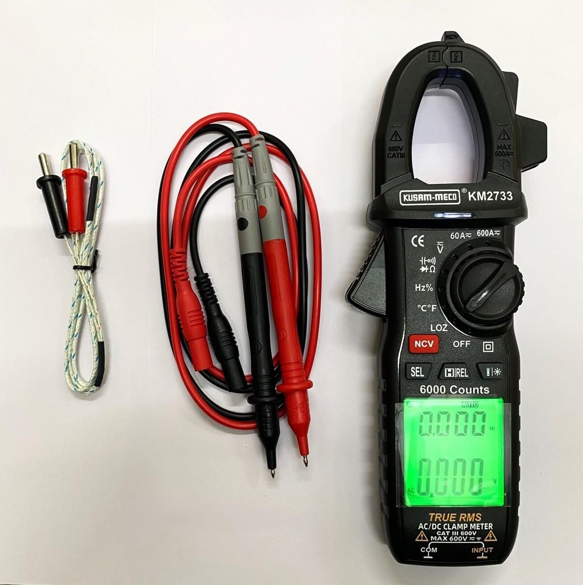 Kusam Meco KM-2733 600A AC/DC TRMS DIGITAL CLAMPMETER