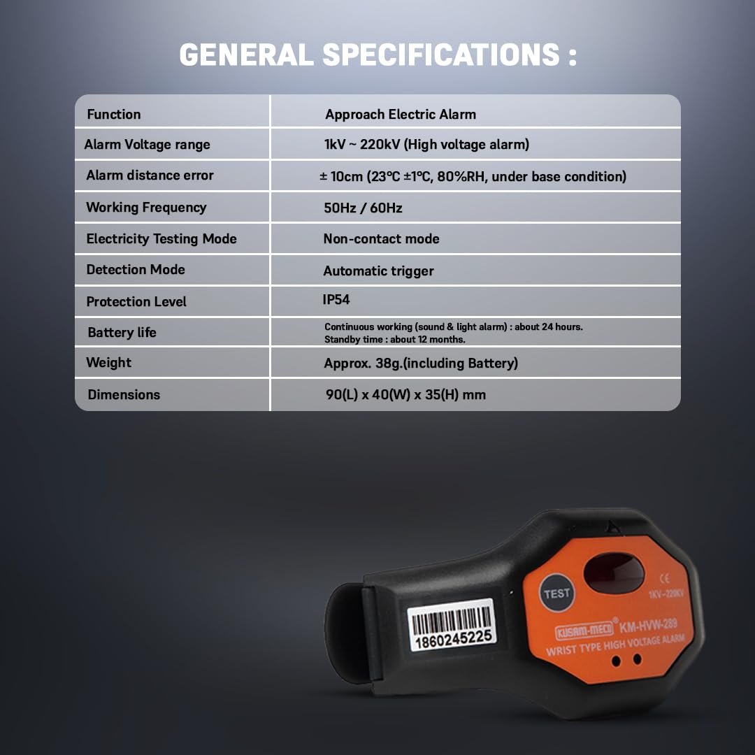 Kusam Meco-KM-HVW-289-WRIST TYPE HIGH VOLTAGE ALARM