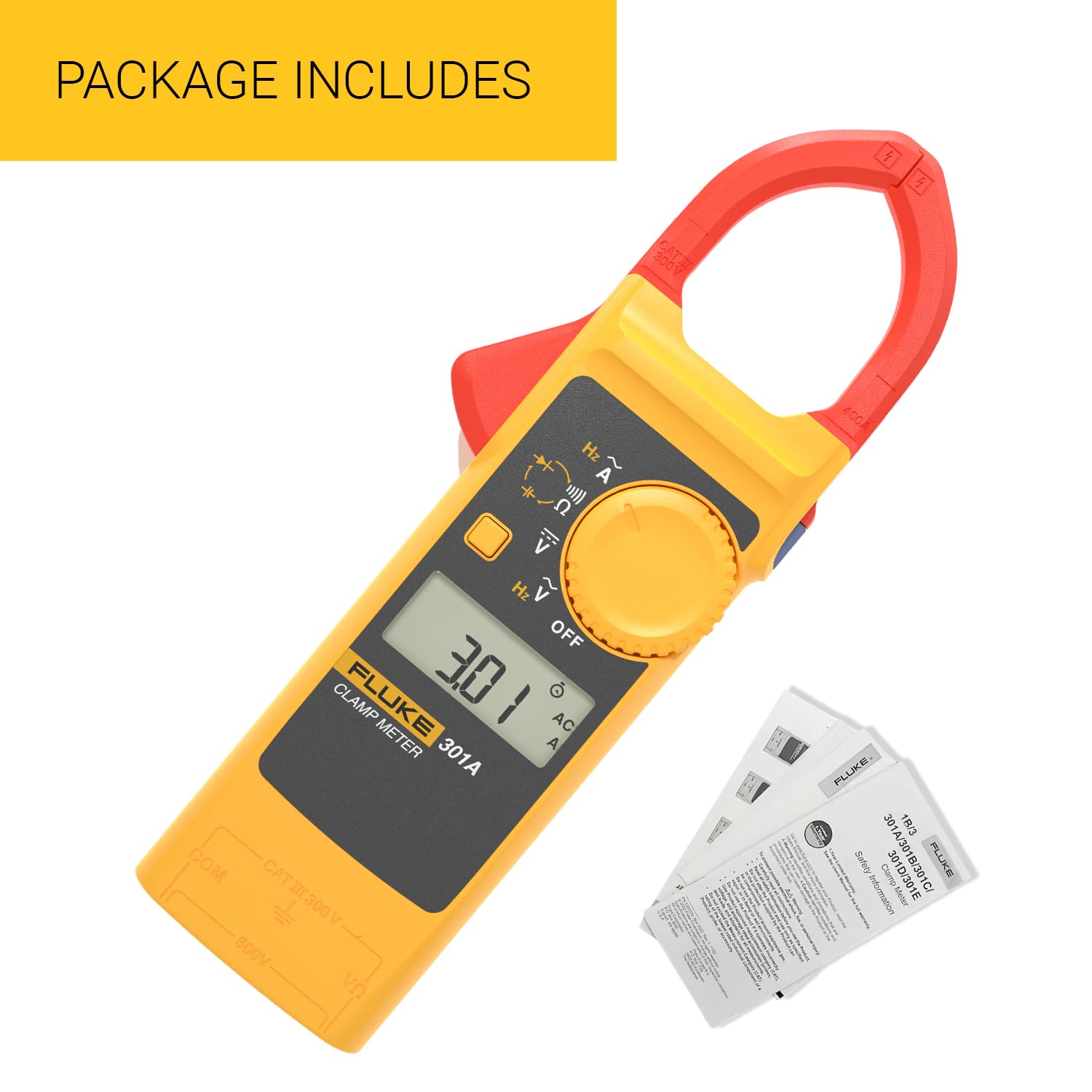 FLUKE 301A SLIM & COMPACT DIGITAL CLAMP METER FLUKE 301A SLIM & COMPACT DIGITAL CLAMP METER