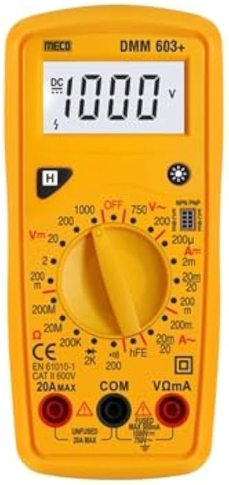 MECO 603+  3½ DIGIT 2000 COUNT DIGITAL MULTIMETER