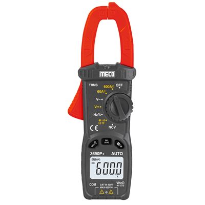 Meco 3690P+AUTO 6000 Count 600A DC / AC TRMS Auto Ranging Digital Clampmeter