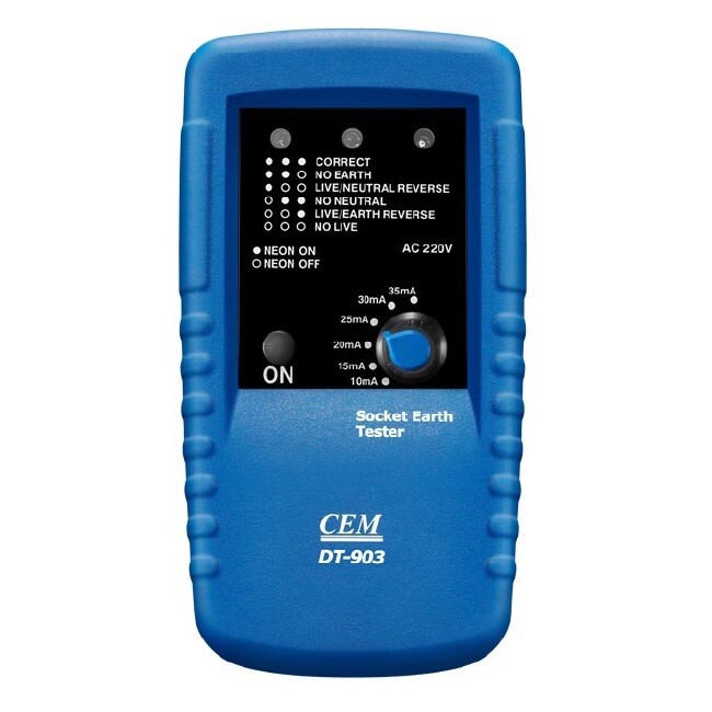 CEM DT-903 Socket Polarity & Earth Leakage Tester