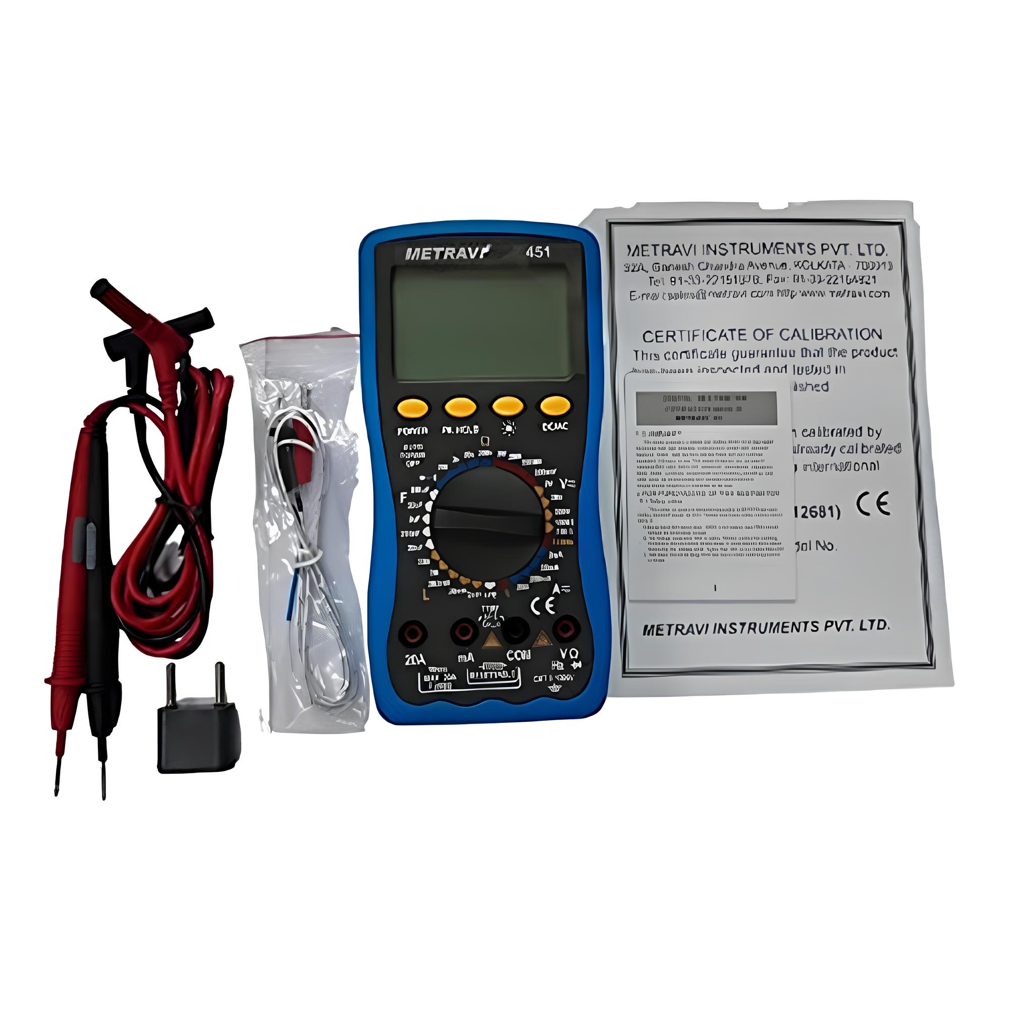 Metravi 451 Digital LCR Meter with Multimeter