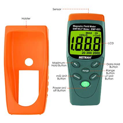 Metravi EMF-823 Magnetic Field EMF ELF Meter
