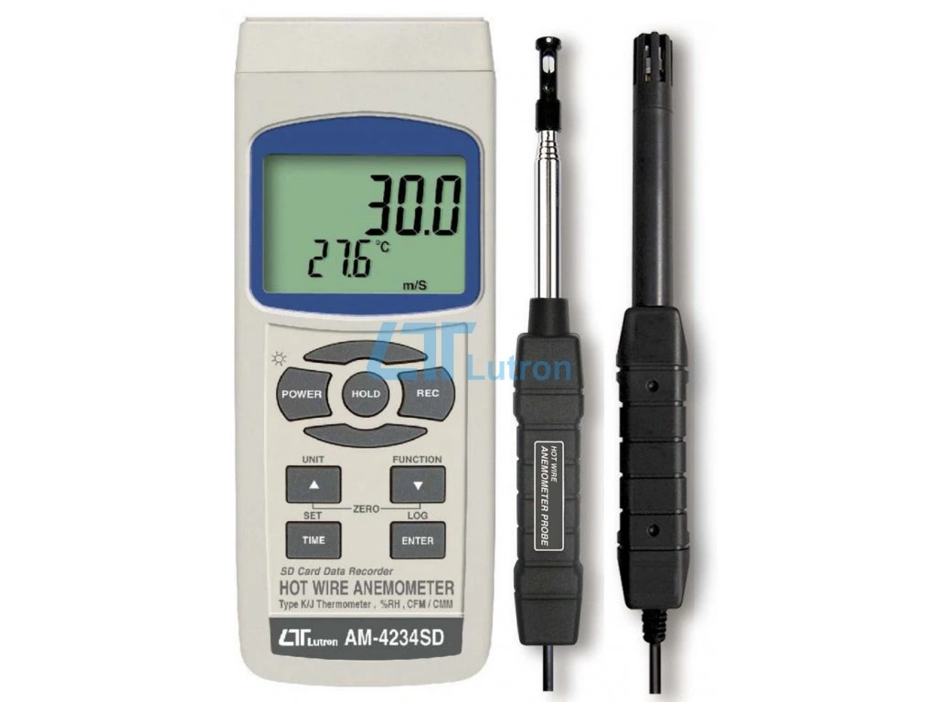 LUTRON AM-4234SD Hot wire anemometer and Humidity Meter