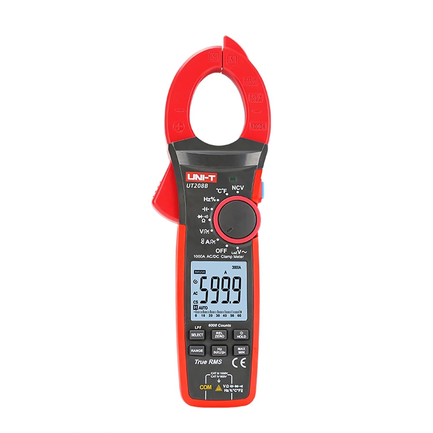 UNI-T UT208B True RMS Digital Clamp Meter- 1000A AC/DC