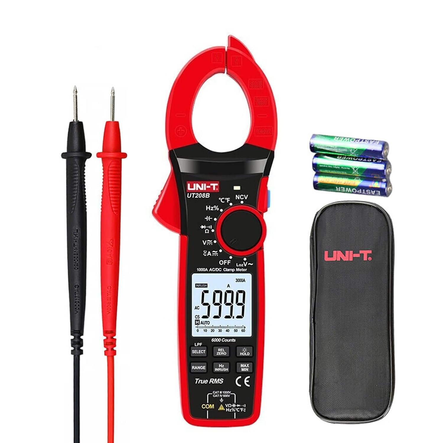 UNI-T UT208B True RMS Digital Clamp Meter- 1000A AC/DC