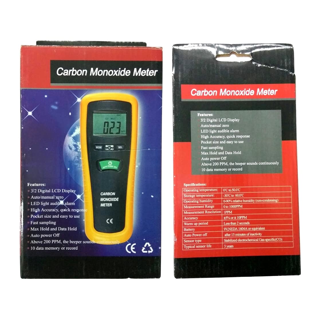 Metravi CO-10 Carbon Monoxide Meter