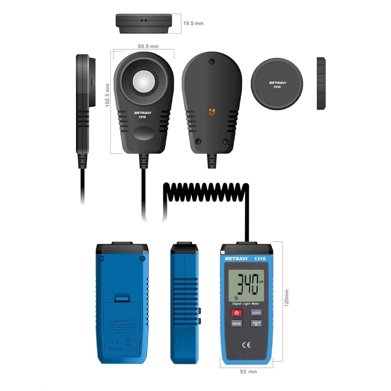 Metravi 1310 Lux Meter