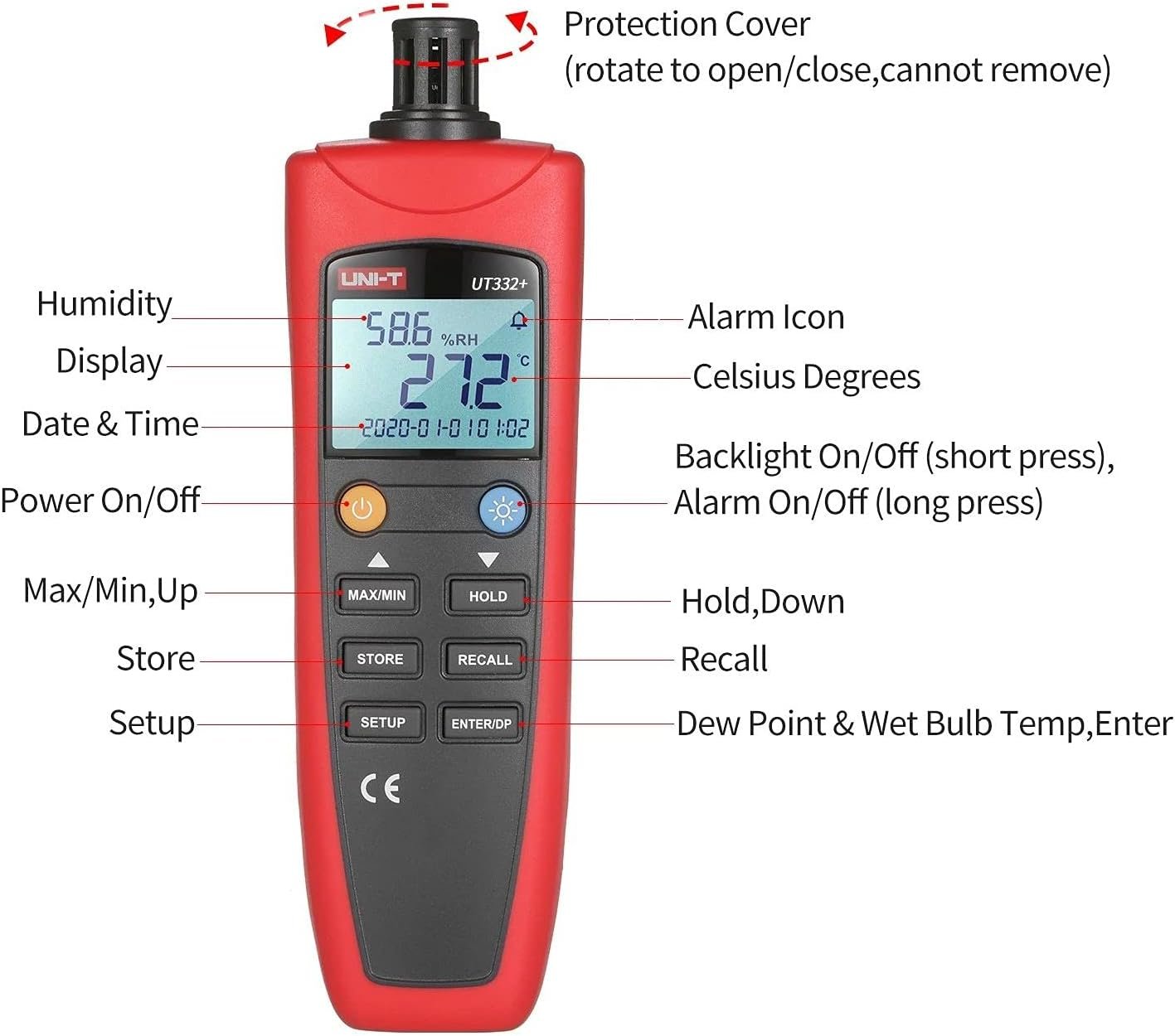 UNI-T UT332+ Series Temperature Humidity Meters