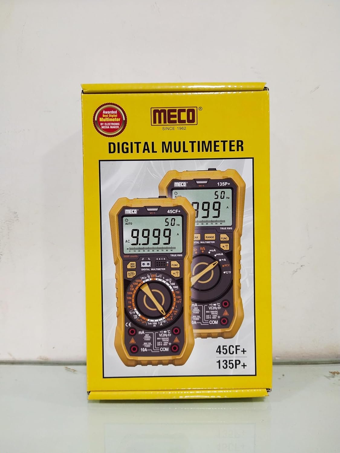 MECO 135P+ 4 Digit 9999 Counts Auto & Manual Ranging Digital Multimeter - TRMS with Dual Display + Bargraph
