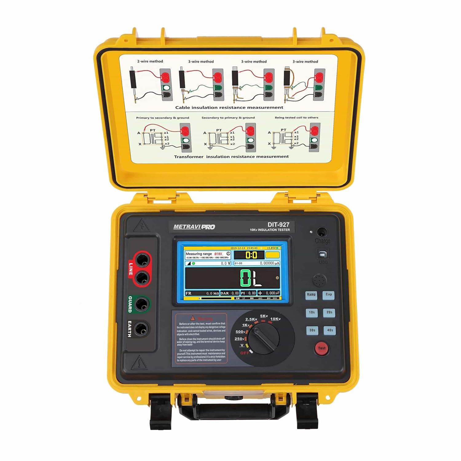 Metravi PRO DIT-927 10kV High Voltage Insulation Resistance Tester