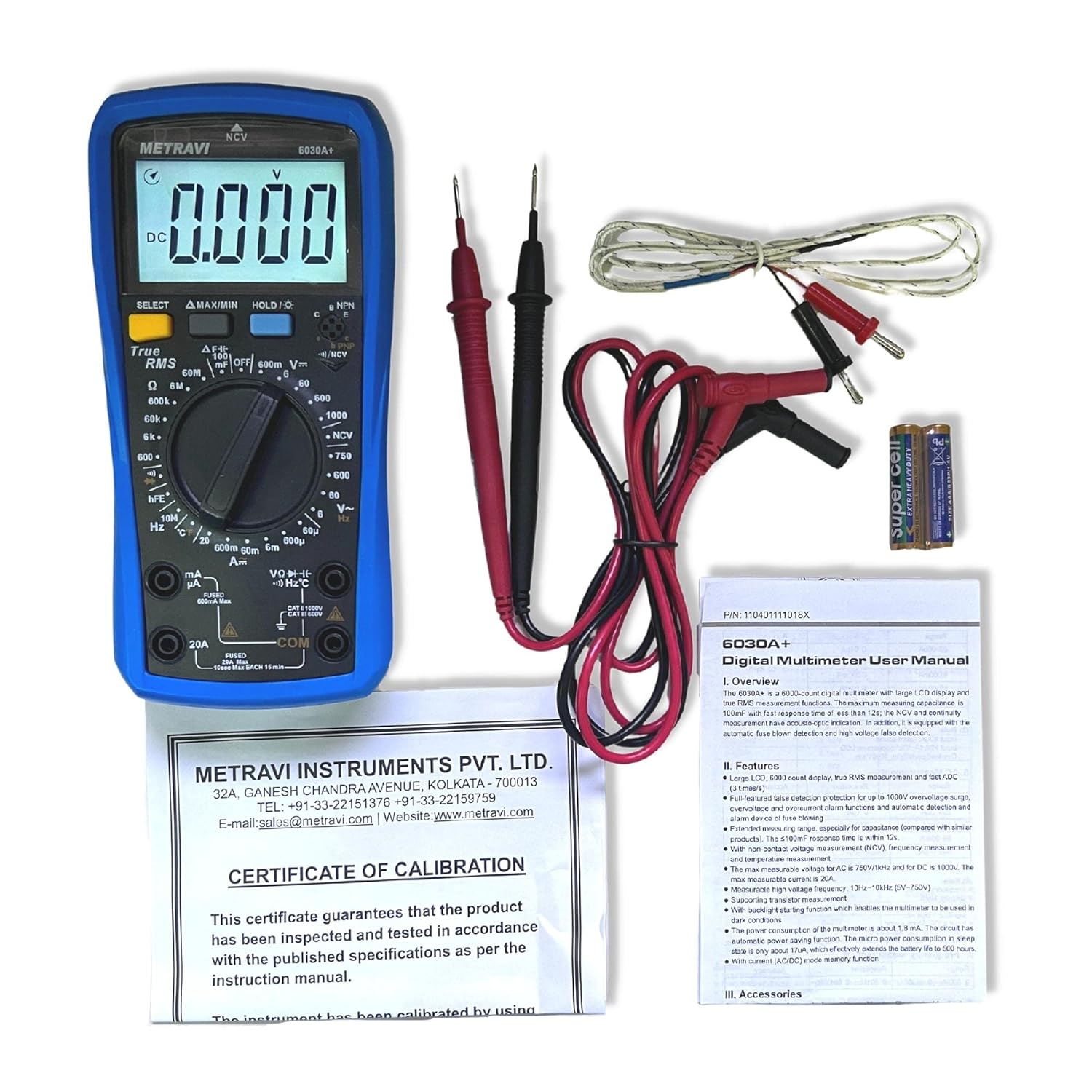 Metravi 6030A+ Digital TRMS Multimeter