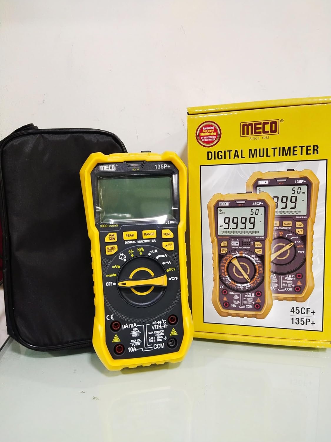 MECO 135P+ 4 Digit 9999 Counts Auto & Manual Ranging Digital Multimeter - TRMS with Dual Display + Bargraph