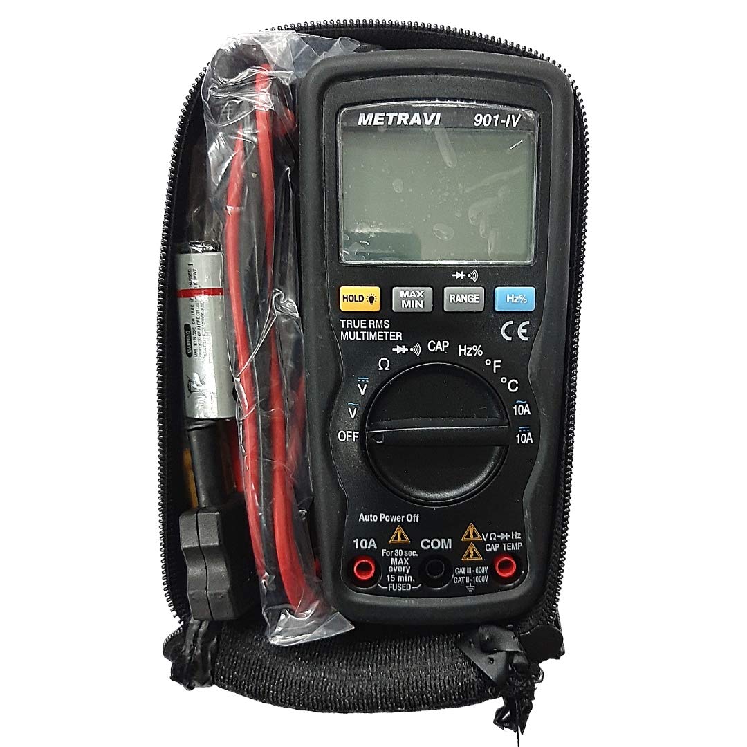Metravi 901-IV TRMS Compact Digital Multimeter with Analogue Bargraph & Double Insulation