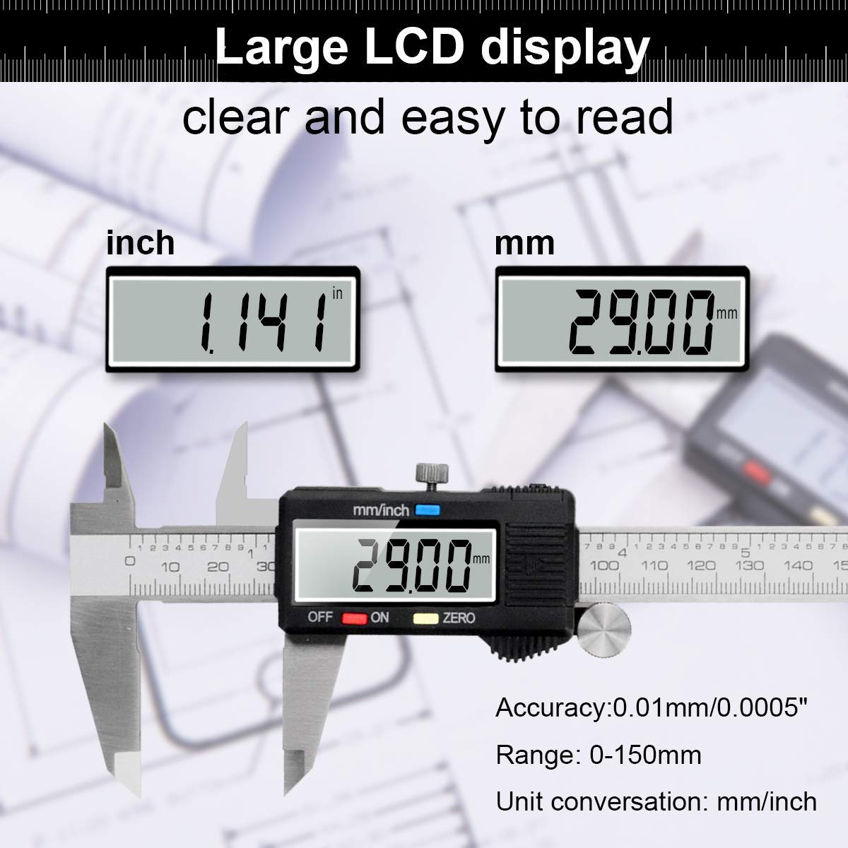 Aerospace 8 Inch | 200mm Digital Vernier Caliper | Micrometer for Precise Measurement in MM and Inch