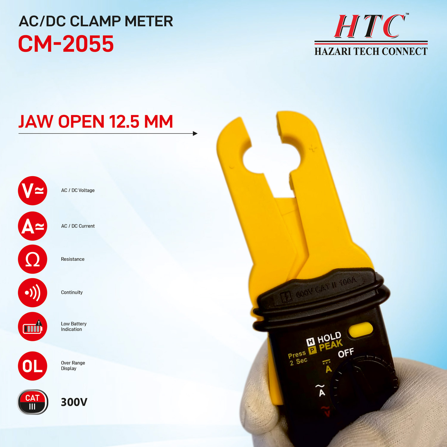 HTC-CL-2055-AC|DC CLAMP METER HTC-CL-2055-AC|DC CLAMP METER