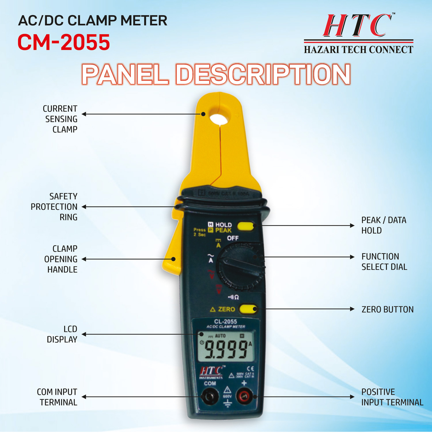 HTC-CL-2055-AC|DC CLAMP METER HTC-CL-2055-AC|DC CLAMP METER