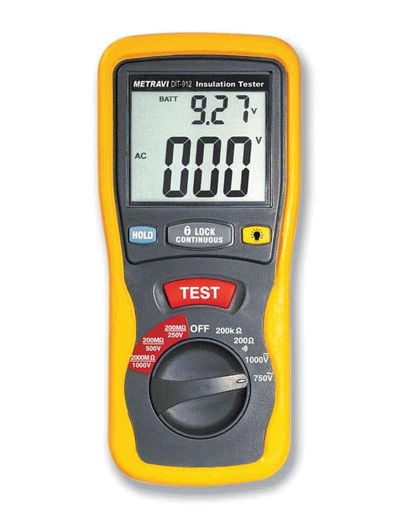Metravi DIT-912 Fully-protected Digital Insulation Tester with Analogue Bargraph