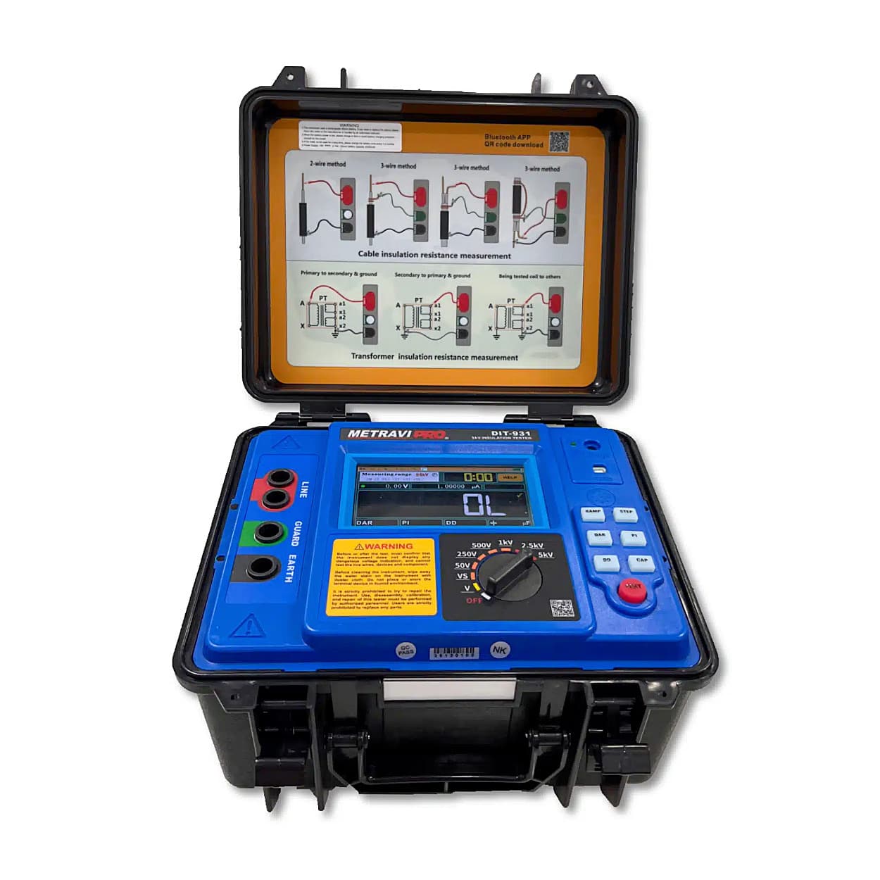 Metravi PRO DIT-931 5kV / 0.005M - 10T Ohms High Voltage Digital Insulation Tester