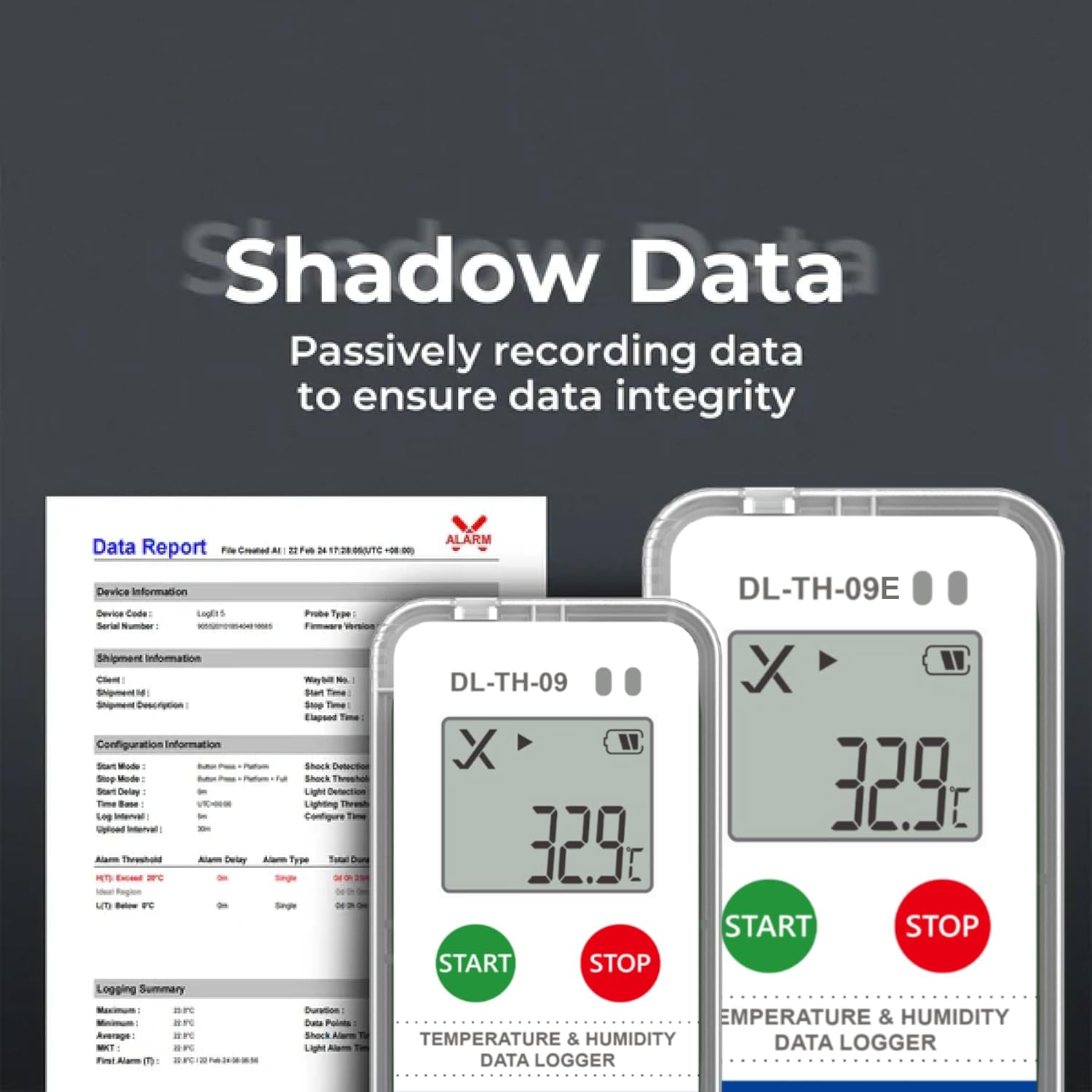 METRAVI DL-TH-09 Temperature and Humidity Data Logger with External Sensor