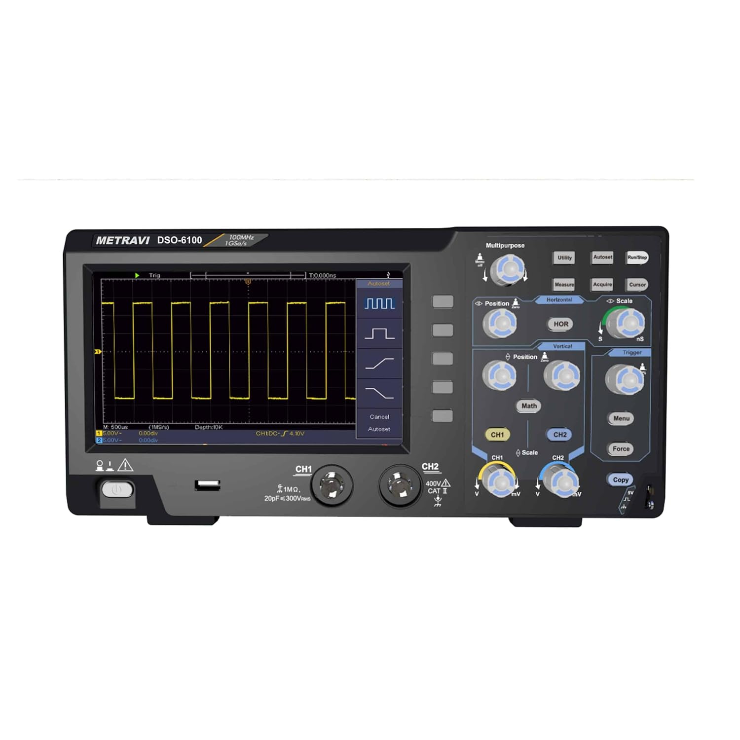 Metravi DSO-6100 Digital Storage Oscilloscope 100 MHz with colour display
