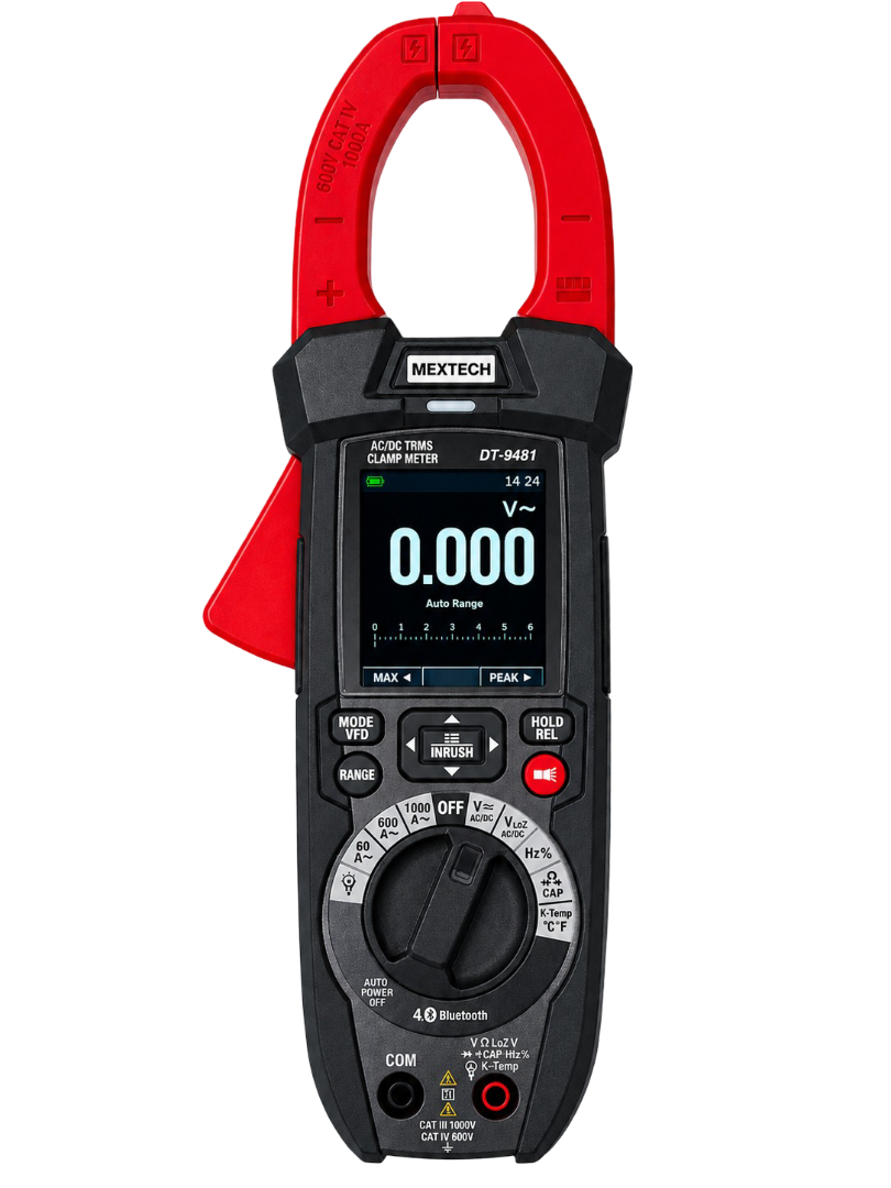 MEXTECH Professional AC/DC True RMS Clamp Meters DT-9481
