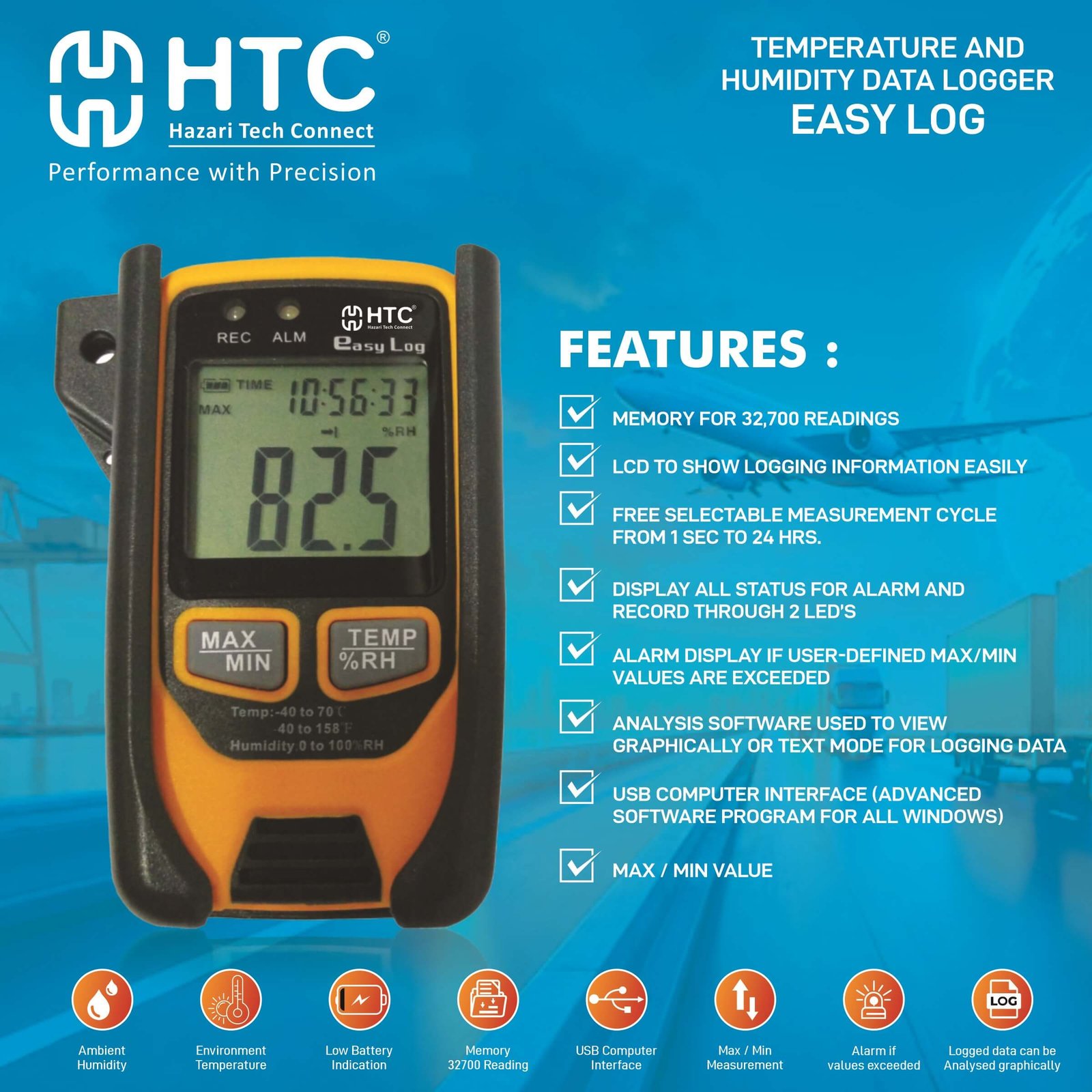 HTC-Easy Log – Temperature & Humidity Data Logger