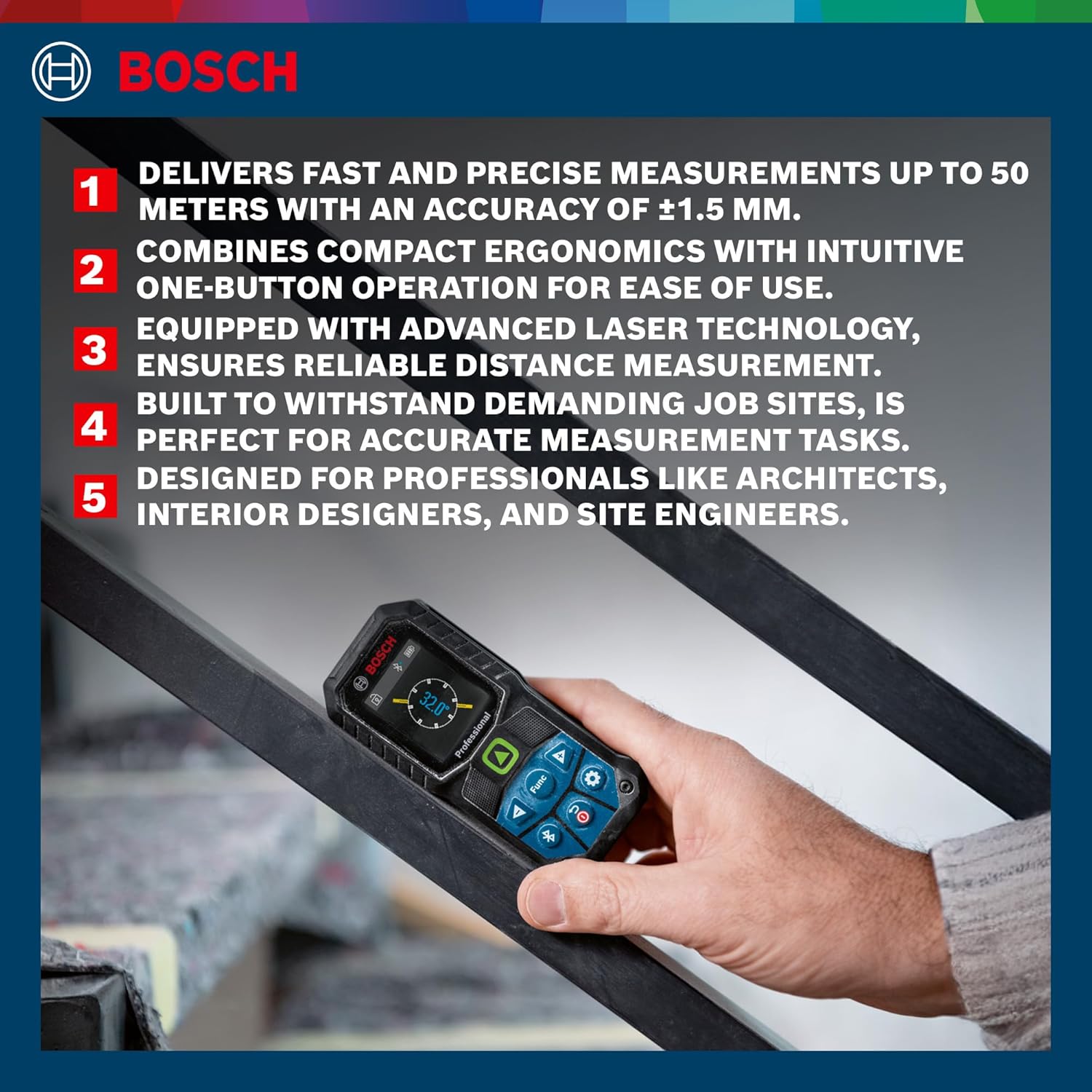 BOSCH GLM 50-27 CG Professional Laser Distance Measurer