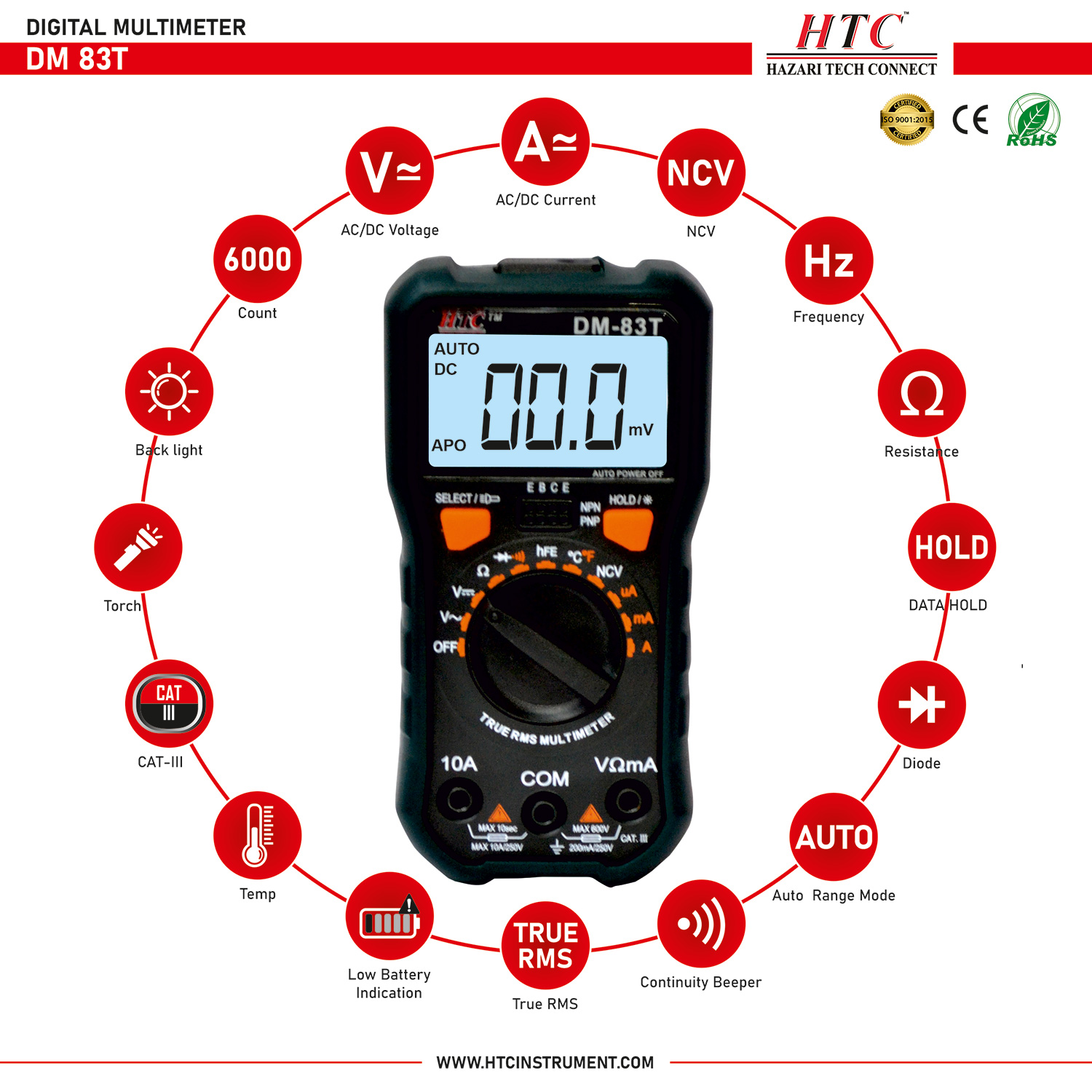 HTC-DM-83T-DIGITAL MULTIMETER