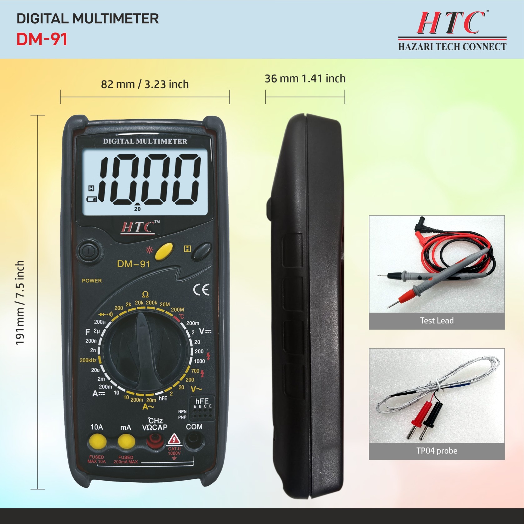 HTC DM-91 Digital Multimeter