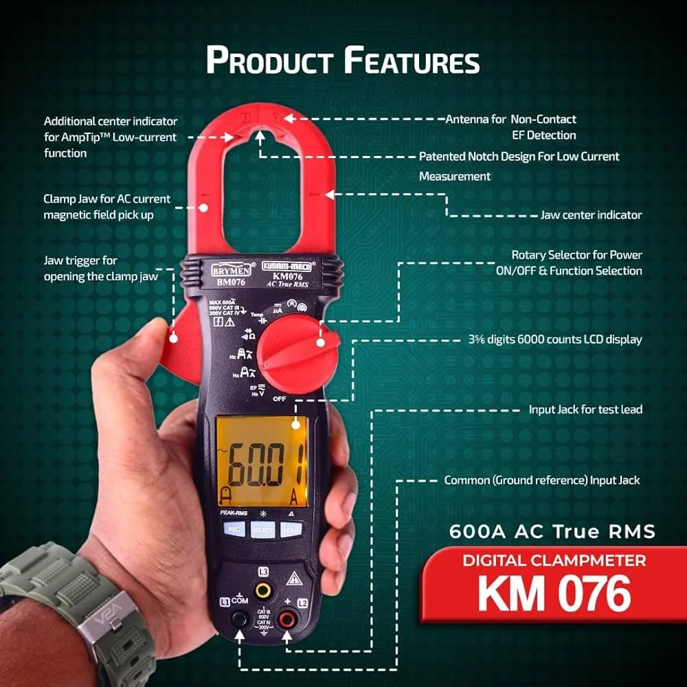 Kusam Meco KM076 Digital Clamp Meter