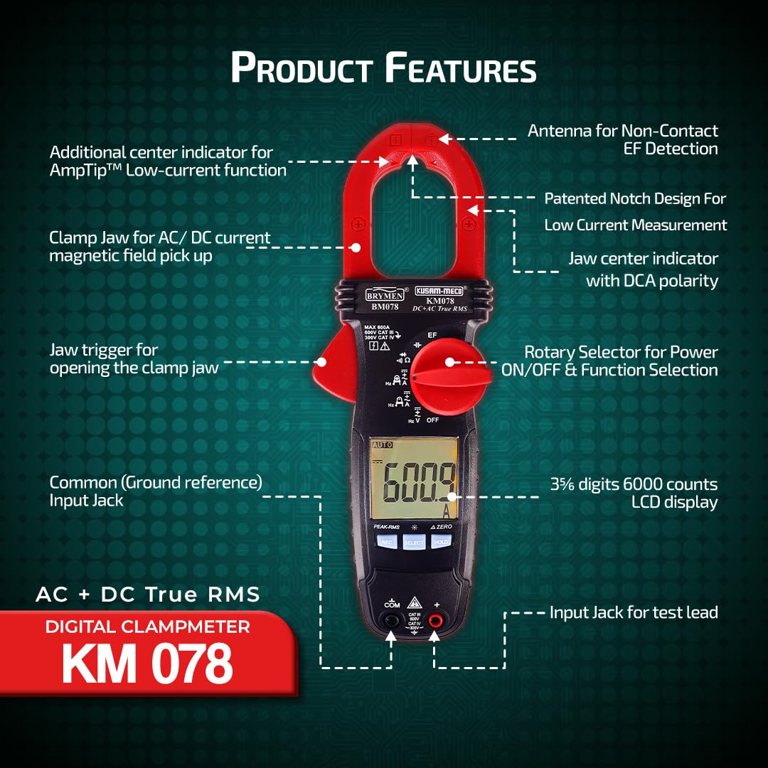 Kusam Meco KM 078 ul ' APPROVED DIGITAL CLAMP METER