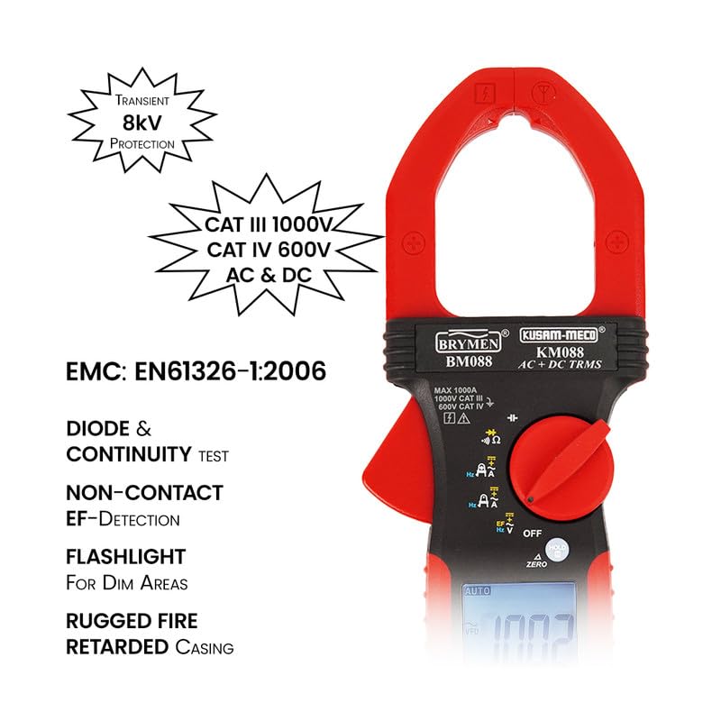 Kusam Meco KM 088 Trms Power Clamp-On Meter