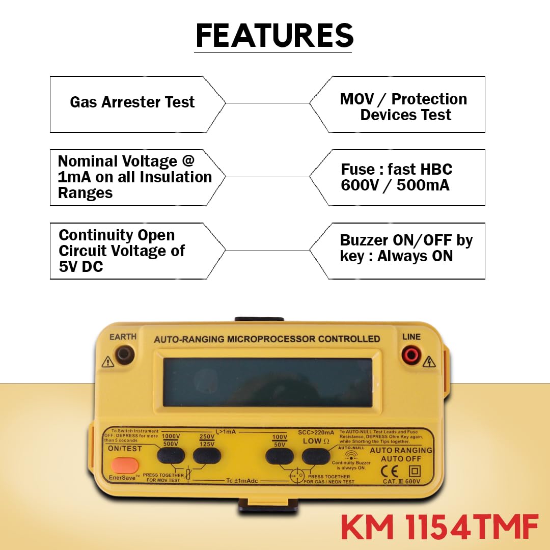 Kusam Meco KM 1154TMF Digital Multifunction Insulation Resistance