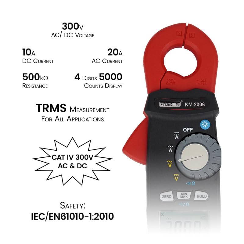 Kusam Meco KM 2006 AC/DC TRMS Leakage Clamp meter