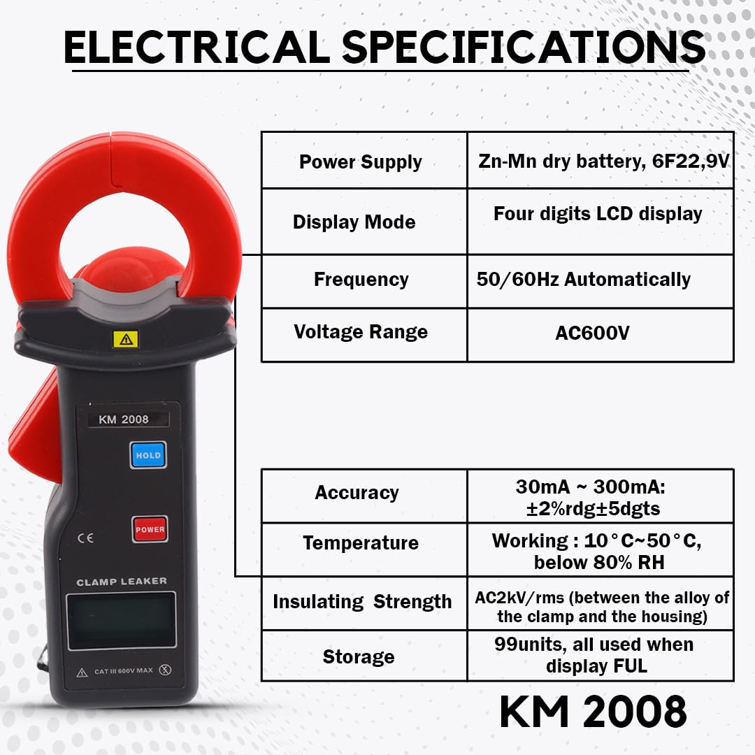Kusam Meco KM 2008 Leakage Current Clamp meter