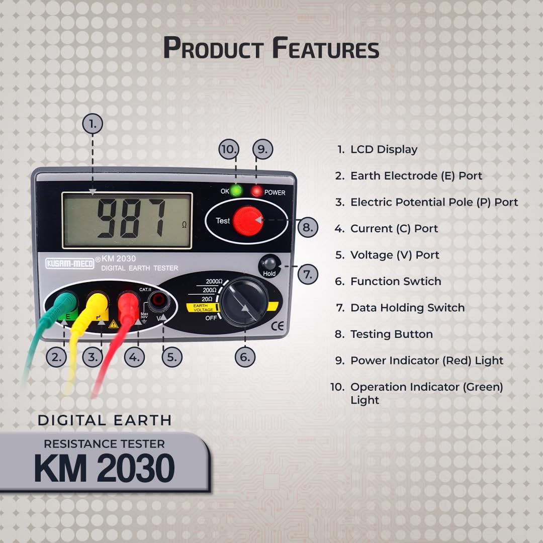 Kusam Meco KM 2030 DIGITA EARTH RESISTANCE TESTERS