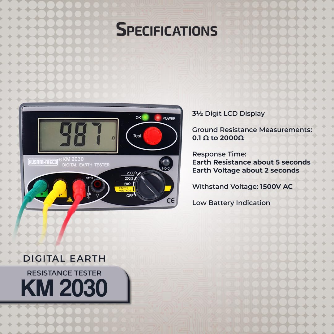 Kusam Meco KM 2030 DIGITA EARTH RESISTANCE TESTERS