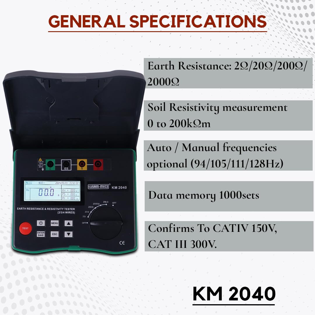 Kusam Meco KM 2040 - Digital Earth Tester