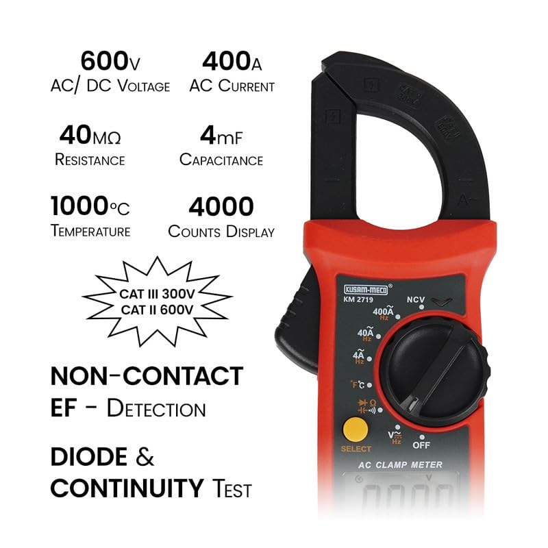 Kusma Meco KM 2719 DIGITS AC TRMS DIGITAL CLAMPMETER