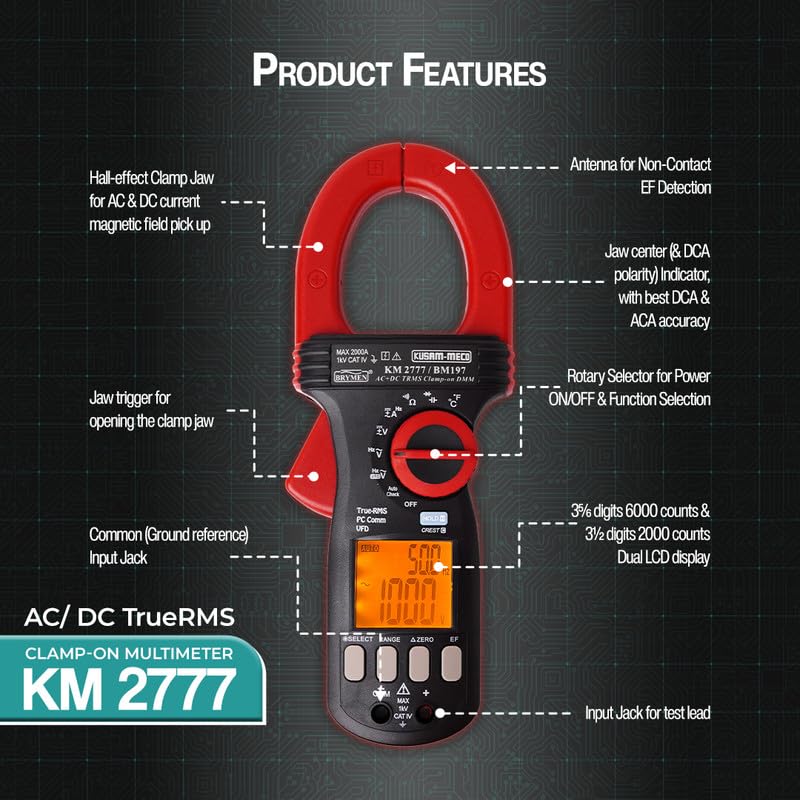 Kusam-meco KM 2777 Digital Clamp Multimeter