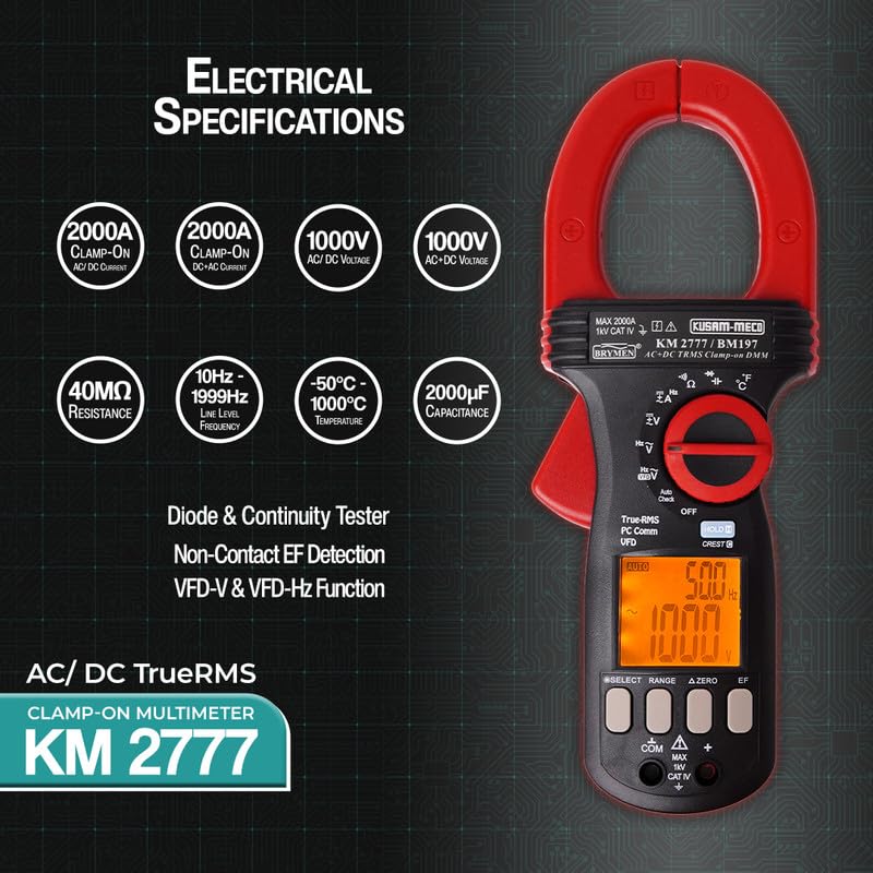 Kusam-meco KM 2777 Digital Clamp Multimeter