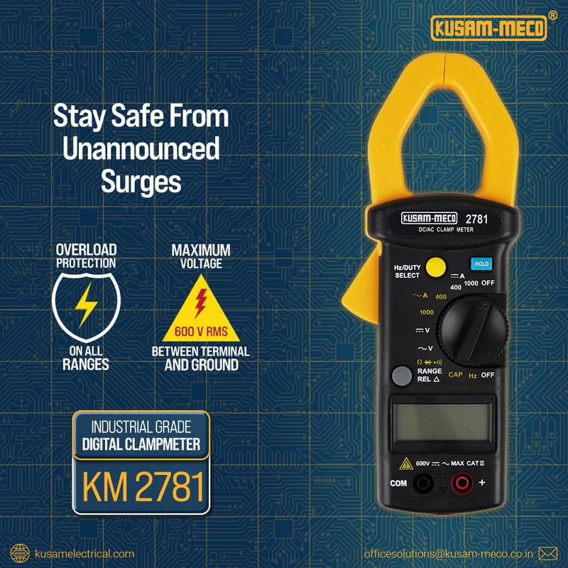 Kusam Meco KM 2781 1000A DC/AC Digital Clamp Meter