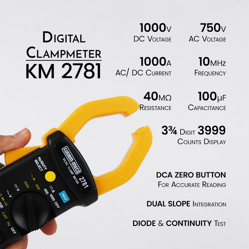 Kusam Meco KM 2781 1000A DC/AC Digital Clamp Meter