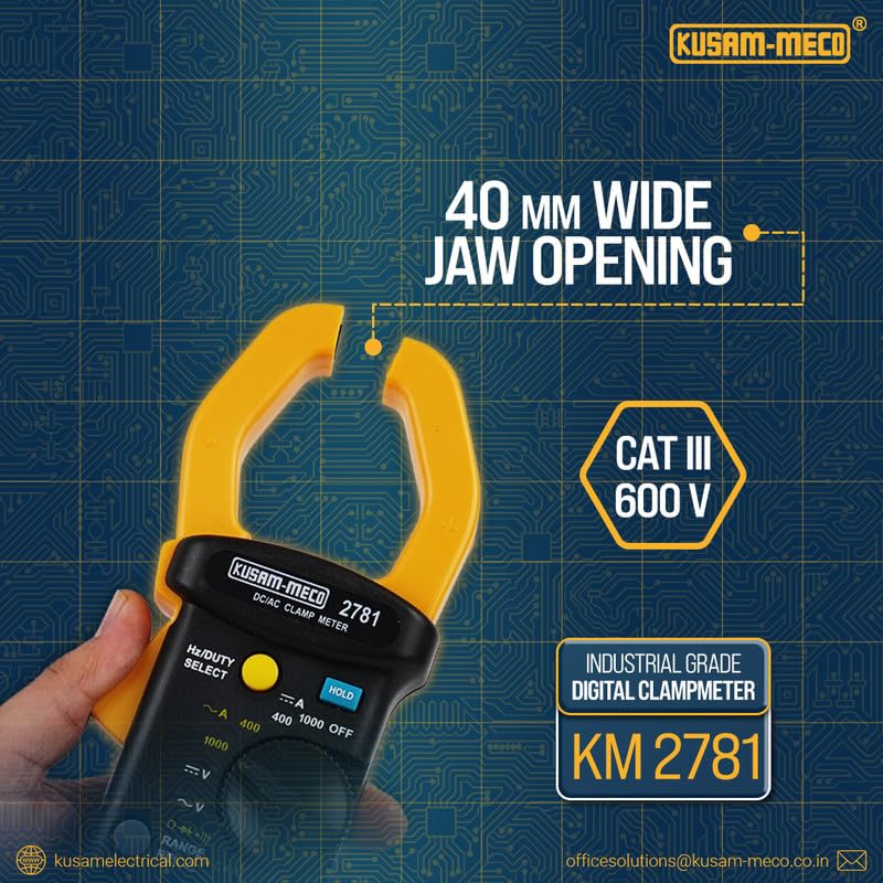 Kusam Meco KM 2781 1000A DC/AC Digital Clamp Meter