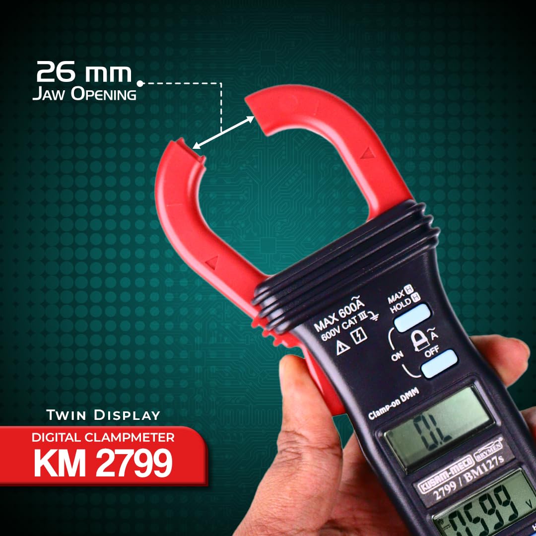 Kusam Meco KM 2799 Dual LCD Display Digital Clamp + Multi Meter