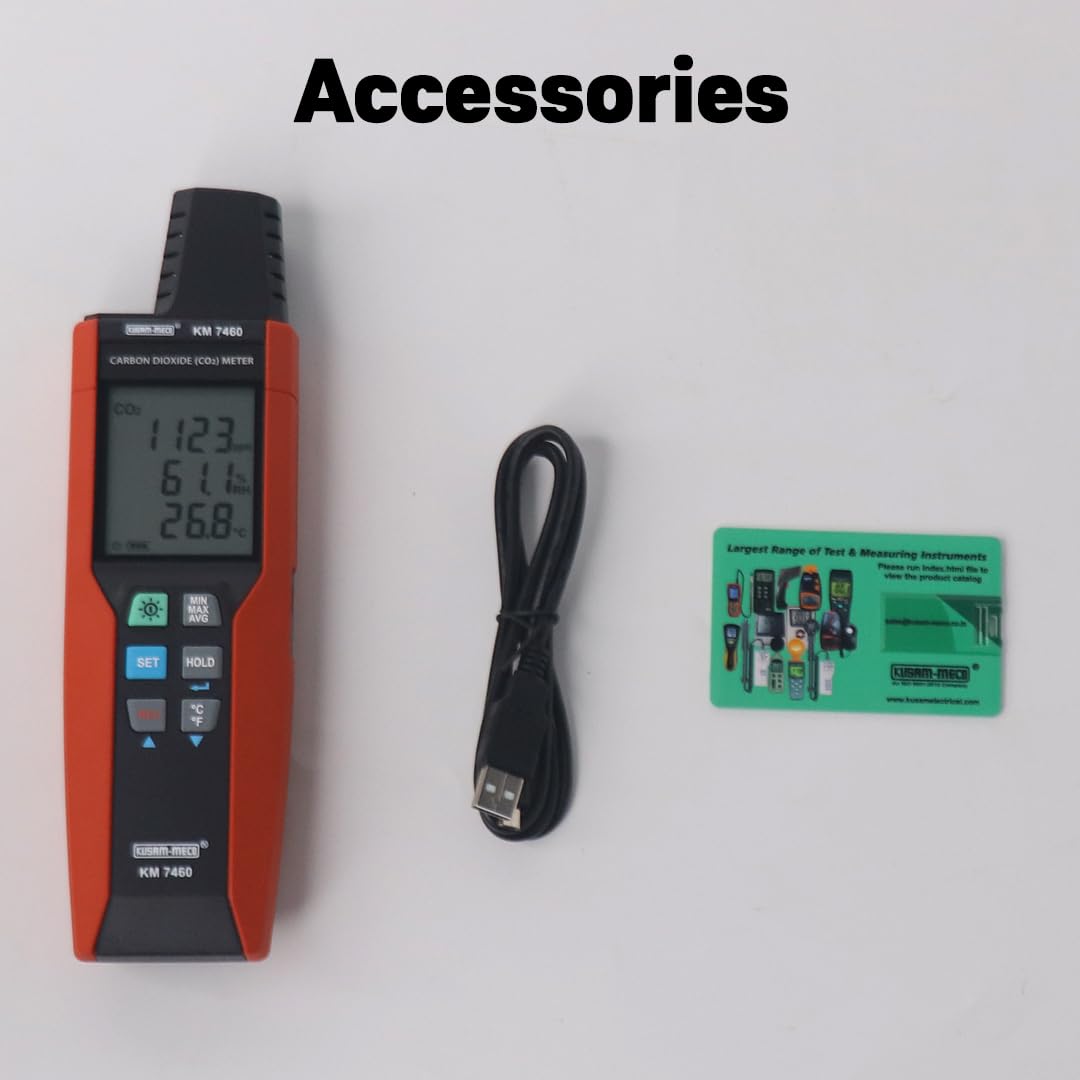 Kusam Meco KM 7460 Advanced Carbon Dioxide (CO2) Data Logger Meter